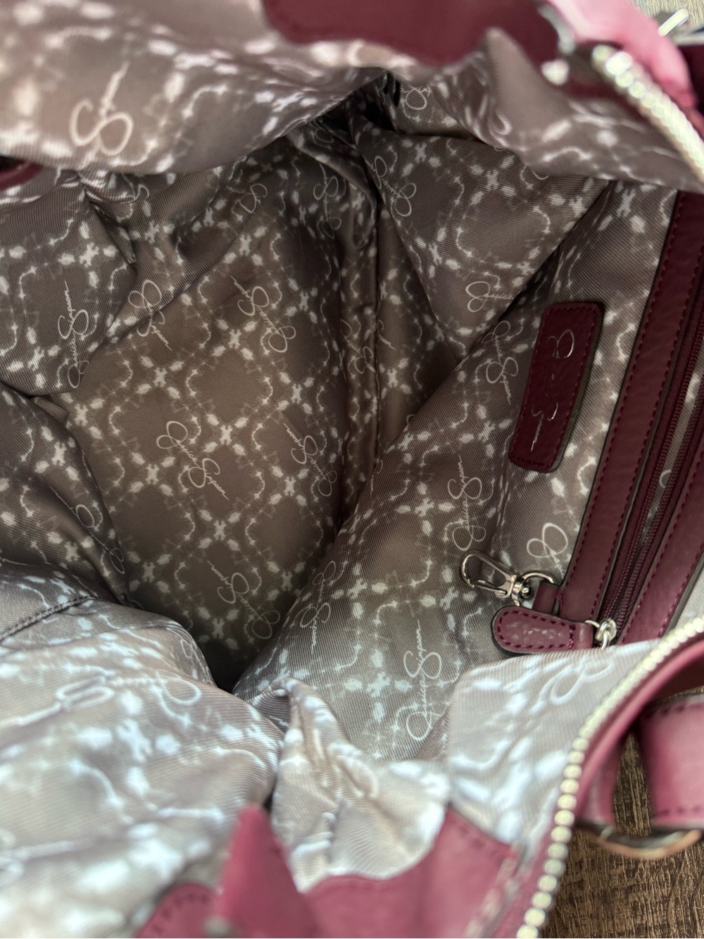 Jessica Simpson Purple Shoulder Tote Bag - Picture 2 of 5
